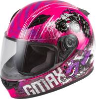 G-Max - G-Max GM-49Y Beats Youth Helmet - G1498401 - Pink/Purple/Grey - Medium - Image 1