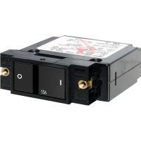 Blue Sea Systems - Blue Sea 7403 Single Pole Small Case 2" Flat Rocker Circuit Breaker  -  15 Amp - Image 1