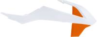 Acerbis - Acerbis Radiator Shrouds - White/Orange - 2449706813 - Image 2
