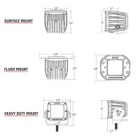 RIGID Industries - RIGID Industries D-Series PRO - Flush Mount - Diffused - Pair - Black - Image 2