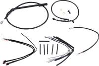 Burly Brand - Burly Brand Black Vinyl Handlebar Cable & Brake Line Kit for Jail Bars - 12in. - B30-1252 - Image 1