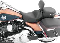 Mustang - Mustang Wide Studded Solo Seat with Driver Backrest - Chrome Studs - 79602 - Image 2