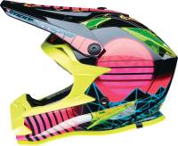 Moose Racing - Moose Racing Vaporwave Youth Helmet - 0111-1616 - Black/Pink/Yellow - Large - Image 2