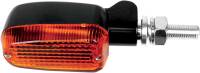K&S Technologies - K&S Technologies Black Satin Aluminum Marker Lights - Oblong with Amber Lens - Single Filament - 25-8300BK - Image 2