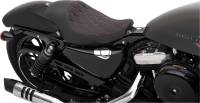 Drag Specialties - Drag Specialties 3/4 Solo Seat - Double Diamond - Red Stitch - 0804-0746 - Image 2