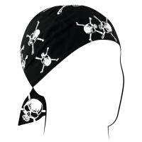 Zan Headgear - Zan Headgear Flydanna Headwrap - Z113C - White Skull/cross - OSFM - Image 1
