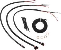 LA Choppers - LA Choppers Complete Handlebar Cable/Brake & Clutch Line/Wire Kit - Midnight Braided - LA-8156KT2-16M - Image 2