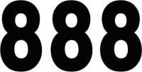 Factory Effex - Factory Effex Pro Numbers 4in. - No. 8 - Black - 04-2578 - Image 1