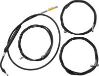 LA Choppers - LA Choppers Standard Handlebar Cable/Brake & Clutch Line/Wire Kit - Black Vinyl - LA-8056KT-19B - Image 1