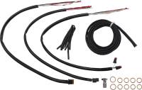 LA Choppers - LA Choppers Complete Handlebar Cable/Brake & Clutch Line/Wire Kit - Black Vinyl - LA-8056KT2-13B - Image 2