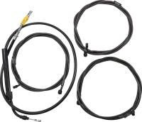 LA Choppers - LA Choppers Complete Handlebar Cable/Brake & Clutch Line/Wire Kit - Midnight Braided - LA-8056KT2-13M - Image 1