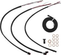 LA Choppers - LA Choppers Complete Handlebar Cable/Brake & Clutch Line/Wire Kit - Midnight Braided - LA-8056KT2-13M - Image 2