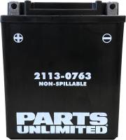 Parts Unlimited - Parts Unlimited AGM Factory Activated Maintenance-Free Battery - 2113-0763 - Image 1