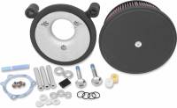 Arlen Ness - Arlen Ness Stage 2 Big Sucker Air Kit - Wrinkle Black Backing Plate - Standard Filter - 18-821 - Image 1