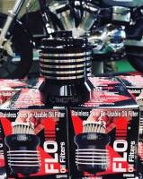 PC Racing - PC Racing Flo Spin On Stainless Steel Oil Filter - Black with Polished Fins - PCS4BC - Image 2