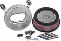 Arlen Ness - Arlen Ness Big Sucker Stage I Air Filter Kit - Plain Backing Plate - Red Filter - 18-498 - Image 2
