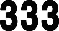 Factory Effex - Factory Effex Pro Numbers 7in. - No. 3 - Black - 02-4343 - Image 1