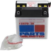 Parts Unlimited - Parts Unlimited 12V Conventional Battery - 12N7D-3B - Image 1