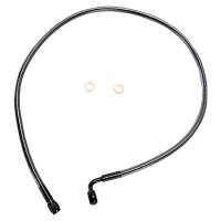 Magnum - Magnum Black Pearl Designer Series ABS Front Upper Brake Line - 10mm. 90deg. Banjo - 32in. - AS47232 - Image 1