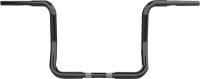 LA Choppers - LA Choppers 1-1/4 in. Twin Round Handlebars - Gloss Black - LA-7325-12B - Image 1