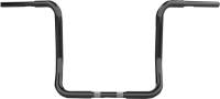 LA Choppers - LA Choppers 1-1/4 in. Twin Round Handlebars - Gloss Black - LA-7325-14B - Image 1