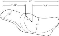 Drag Specialties - Drag Specialties Predator 2-Up Seat - Smooth - 0801-0367 - Image 3