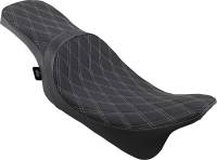 Drag Specialties - Drag Specialties Predator 2-Up Double Diamond Seats - Silver Thread - 0801-1271 - Image 1