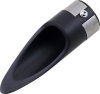 Baron Custom Accessories - Baron Custom Accessories Family Jewel Exhaust Tips - Scalloped - Black - BA-1100-01B - Image 1
