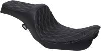 Drag Specialties - Drag Specialties Predator III Seat - Double Diamond - Silver Thread - 0803-0603 - Image 1