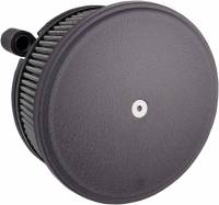 Arlen Ness - Arlen Ness Billet Sucker Stage II Air Filter Kit with Steel Cover - Smooth Black - Red Filter - 18-820 - Image 2