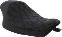 Drag Specialties - Drag Specialties 3/4 Solo Seat - Double Diamond - Black Stitch - 0804-0744 - Image 1