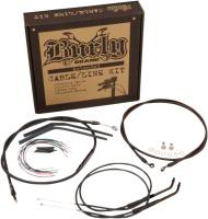 Burly Brand - Burly Brand Black Vinyl Single Disc Handlebar Cable & Brake Line Kit for Jail Bars - 12in. - B30-1150 - Image 2