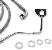 Drag Specialties - Drag Specialties Extended Stainless Steel Front Brake Line Kit - Clear Coated - 70.5in. (+6in.) - 1741-4500 - Image 2