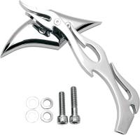Drag Specialties - Drag Specialties Gothic Mirror - Flame Stem Right Side - 0640-0036 - Image 1