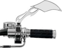 Drag Specialties - Drag Specialties Gothic Mirror - Flame Stem Right Side - 0640-0036 - Image 2