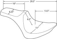 Drag Specialties - Drag Specialties Predator III Seat - Smooth - 0802-1365 - Image 2