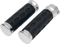 Drag Specialties - Drag Specialties Custom Rubber Grips - Chrome - 0630-0372 - Image 1