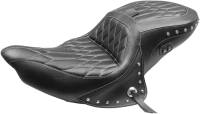 Mustang - Mustang 1-Piece Seat with Backrest - Black/White - 79664WT - Image 2