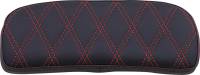Drag Specialties - Drag Specialties Chopped Tour-Pak Backrest Pads - Double Diamond - Red Stitch - 0822-0434 - Image 1