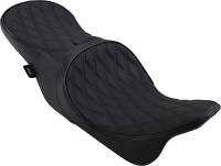 Drag Specialties - Drag Specialties Low Profile Forward Positioning Touring Seat with Driver Backrest - Double Diamond Stitch - XF-2-0801-1011 - Image 1