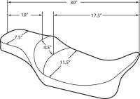 Drag Specialties - Drag Specialties Extended Reach Predator Seat - Mild Stitch - 0801-1127 - Image 3