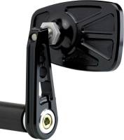 Joker Machine - Joker Machine Cafe Style Bar End Mirror 3 7/8in. W x 2 7/16in. T Mirror End - Stem D - Black Anodized - 09-314-DB - Image 2