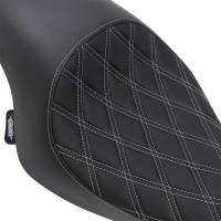 Drag Specialties - Drag Specialties 3/4 Solo Seat - Double Diamond - Silver Stitch - 0804-0745 - Image 3