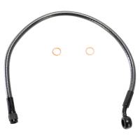 Magnum - Magnum Polished Stainless Designer Series ABS Front Upper Brake Line - 10mm., 180deg. Banjo - 28in, - AS47118 - Image 1