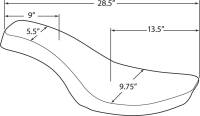 Drag Specialties - Drag Specialties Spoon-Style Seat - Classic Stitch - 0805-0075 - Image 3