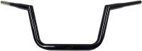 LA Choppers - LA Choppers 1-1/4in. Hefty Twin Peaks Handlebar - 8in. - Gloss Black Powdercoat - LA-7312-60B - Image 1