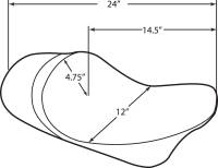 Drag Specialties - Drag Specialties Low-Profile Solo Seat with Forward Positioning - Smooth - 0801-0730 - Image 3