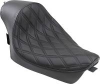 Drag Specialties - Drag Specialties Cafe Style Solo Front Seat - Double Diamond Stitch - 0804-0674 - Image 1