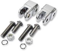 LA Choppers - LA Choppers Early-Style Footpeg Mount Adapters - Chrome - LA-7202-01 - Image 1