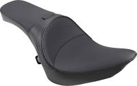 Drag Specialties - Drag Specialties One-Piece Solo Style Seat with Driver Backrest Option - Smooth - 0802-0729 - Image 1
